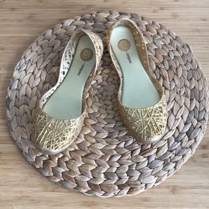 Melissa + Campana gold glitter Zig Zag